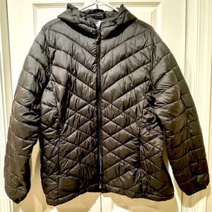 Zeroxposur Women's Hooded Puffer very Light Jacket Sz XXL black VGUC